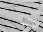 Universal Thread T-Shirt Women Extra Large White Navy Blue Striped Crew Neck Tee
