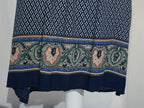 C'isa Tunic Top Womens Medium Blue Geometric Paisley Print Adjustable Straps