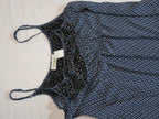 C'isa Tunic Top Womens Medium Blue Geometric Paisley Print Adjustable Straps