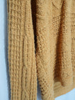 Abercrombie & Fitch Sweater Women Medium Yellow Knit Scoop Neck Long Sleeve