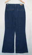 Sofia Jeans Trouser Flare Women Size 14 Indigo Blue High Rise Wide Leg Denim