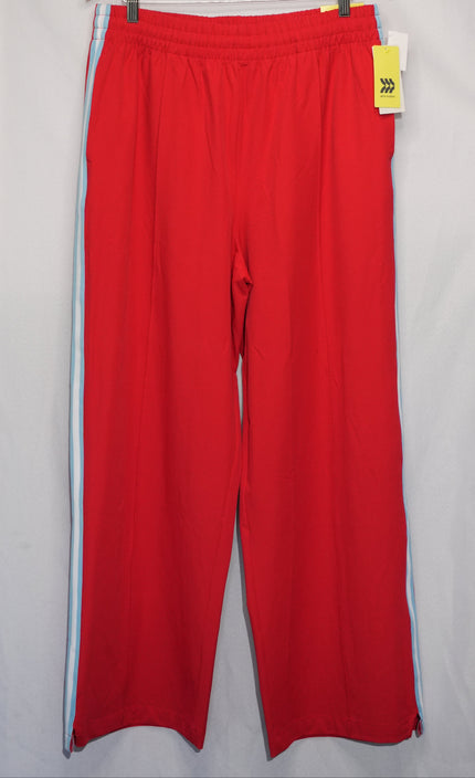 All in Motion Track Pants Womens X-Large Red High-Rise Side Stripe Athleisure