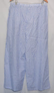 Free Assembly Striped Wide Leg Pants Women Extra Large Blue White Drawstring