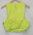 Milk & Honey Crop Top Women Large Lime Green Eyelet Embroidered Pom Pom Trim