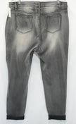 Ashley Stewart Jeans Women Size Twenty Two Gray Distressed Skinny Denim Pants