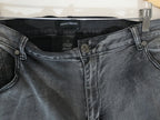 Ashley Stewart Jeans Women Size Twenty Two Gray Distressed Skinny Denim Pants