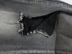 Ashley Stewart Jeans Women Size Twenty Two Gray Distressed Skinny Denim Pants