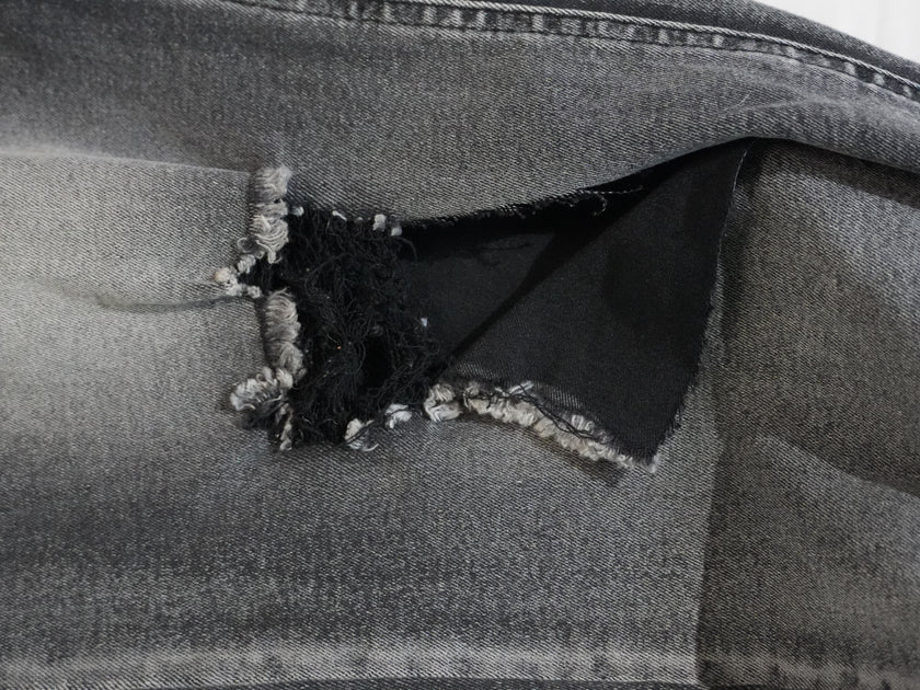 Ashley Stewart Jeans Women Size Twenty Two Gray Distressed Skinny Denim Pants
