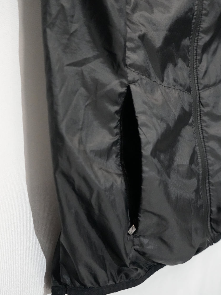 Nike Running Vest Women Large Black Quilted Full Zip Reflective Activewear