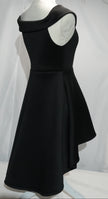 Black High Low Dress Womens Large Black Off Shoulder Scuba Fit Flare Privy