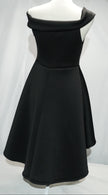 Black High Low Dress Womens Large Black Off Shoulder Scuba Fit Flare Privy