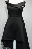 Black High Low Dress Womens Large Black Off Shoulder Scuba Fit Flare Privy