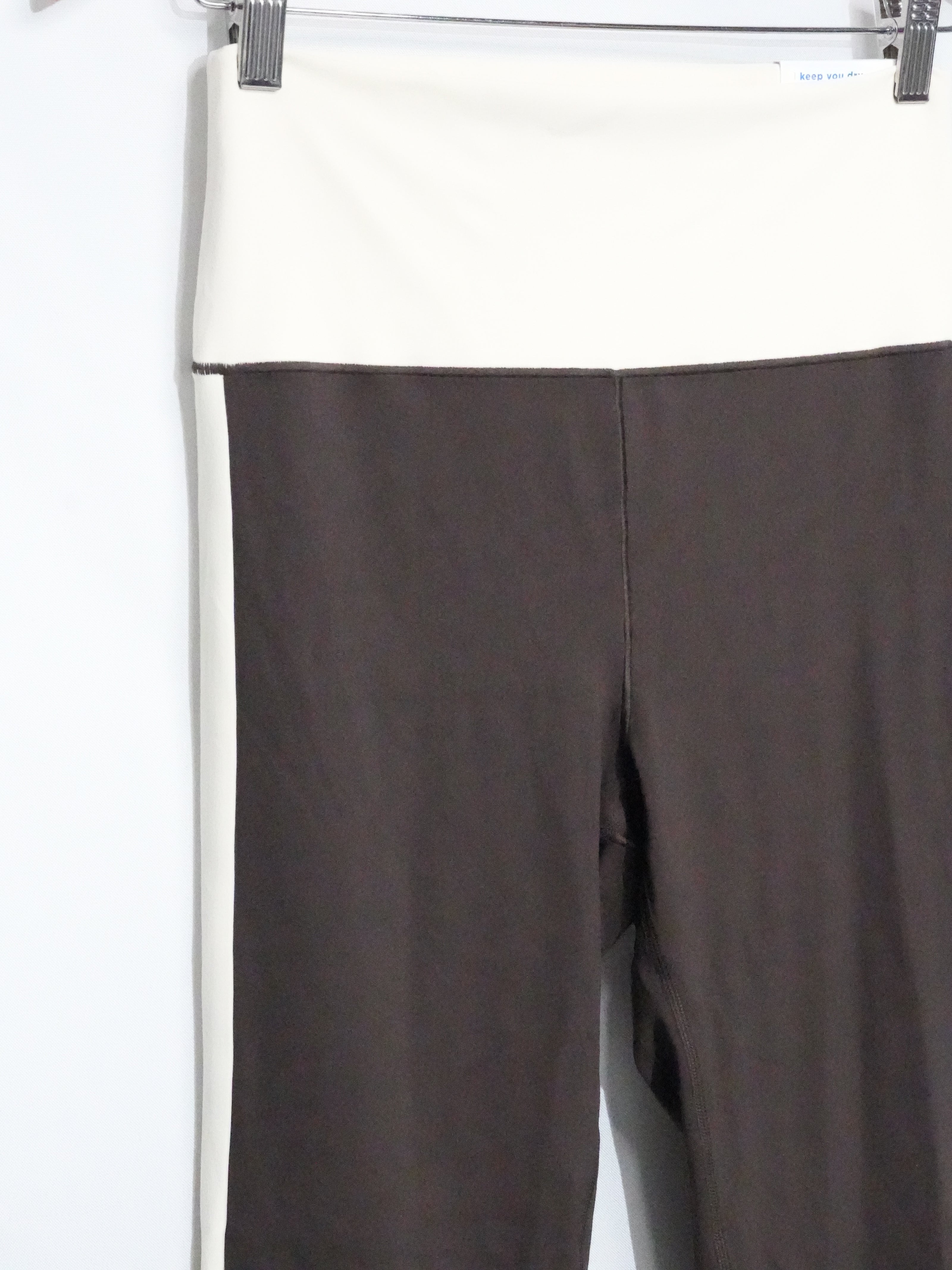 Old Navy Leggings Womens Large Brown Cream Colorblock Studiosmooth Active Ankle