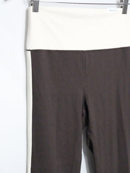 Old Navy Leggings Womens Large Brown Cream Colorblock Studiosmooth Active Ankle