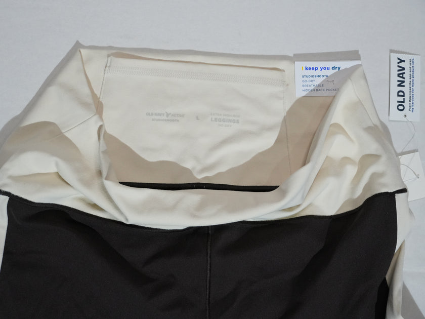 Old Navy Leggings Womens Large Brown Cream Colorblock Studiosmooth Active Ankle