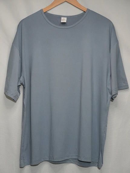Blue T-Shirt Womens Extra Large Short Sleeve Relaxed Crew Neck Top