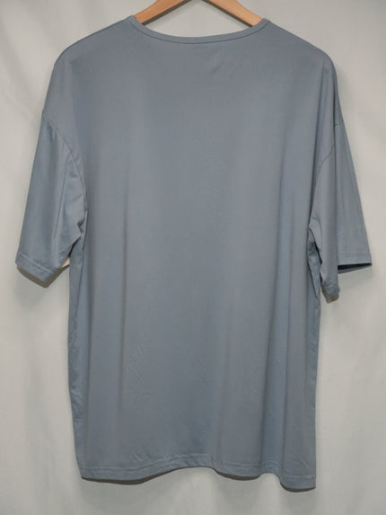 Blue T-Shirt Womens Extra Large Short Sleeve Relaxed Crew Neck Top