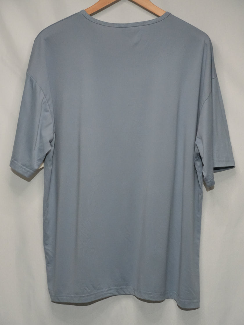 Blue T-Shirt Womens Extra Large Short Sleeve Relaxed Crew Neck Top