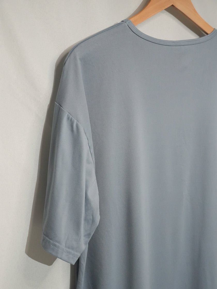 Blue T-Shirt Womens Extra Large Short Sleeve Relaxed Crew Neck Top