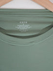 C202 Long Sleeve Top Women Extra Large Sage Green Crewneck Activewear Stretch