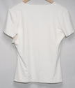 PUMIEY V-Neck T-Shirt Women Extra Large White Short Sleeve Stretch Top