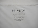 PUMIEY V-Neck T-Shirt Women Extra Large White Short Sleeve Stretch Top