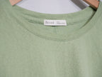 Becool T-Shirt Women Large Green Short Sleeve Crewneck Seam Back Rayon Blend