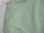 Becool T-Shirt Women Large Green Short Sleeve Crewneck Seam Back Rayon Blend