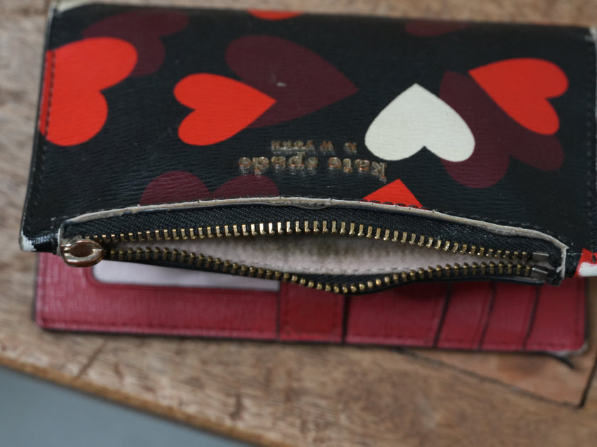 Kate Spade New York Spencer Celebration Hearts Small Slim Bifold Wallet