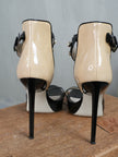 Jason Wu Platform Stiletto Sandals Womens Size 6.5 Beige Black Vintage Y2K