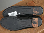 Coach Ballet Flats Women Size 8 Black Patent Glitter Chain Accent Vintage Y2K