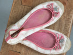 Coach Espadrille Flats Size 10 Pink Signature Monogram Bow Shoes Vintage Y2K