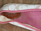 Coach Espadrille Flats Size 10 Pink Signature Monogram Bow Shoes Vintage Y2K