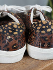 Madewell Sidewalk Low-Top Sneakers in Painted Leopard Calf Hair Size 7.5