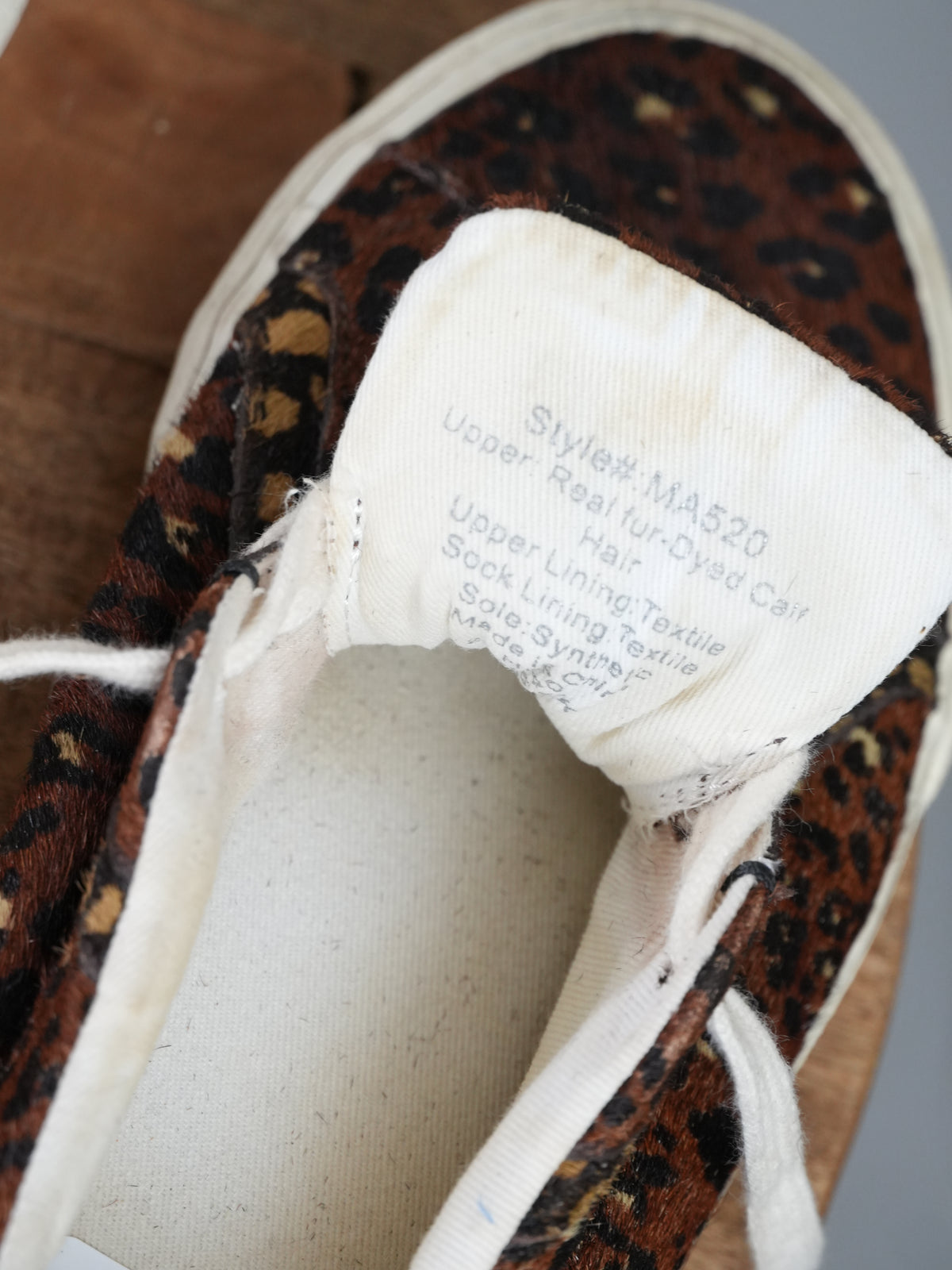 Madewell Sidewalk Low-Top Sneakers in Painted Leopard Calf Hair Size 7.5