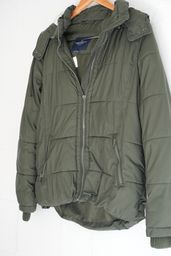 American Eagle Olive Green Puffer Jacket Size Medium