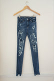 American Eagle Dark Wash Hi-Rise Distressed Jeggings Size 000