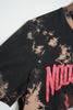 ROMWE Bleach Tie-Dye Graphic Tee “Noodle Lovers” Size Medium