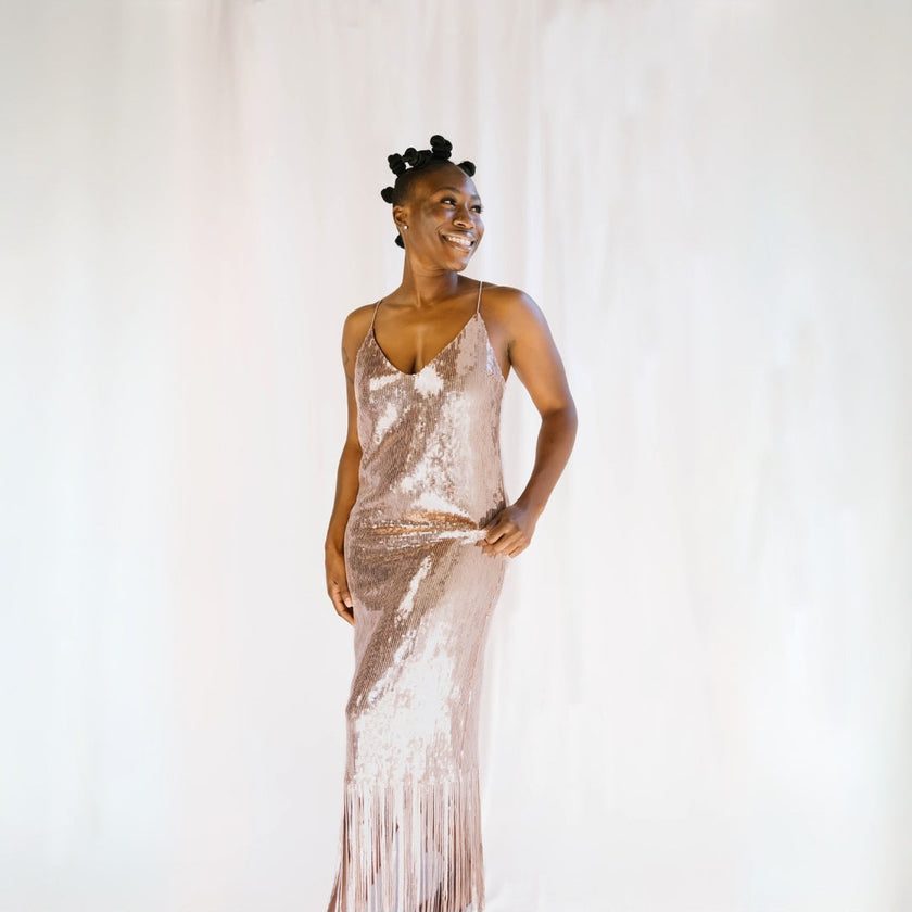 Posh Panache Sequin Slip Dress