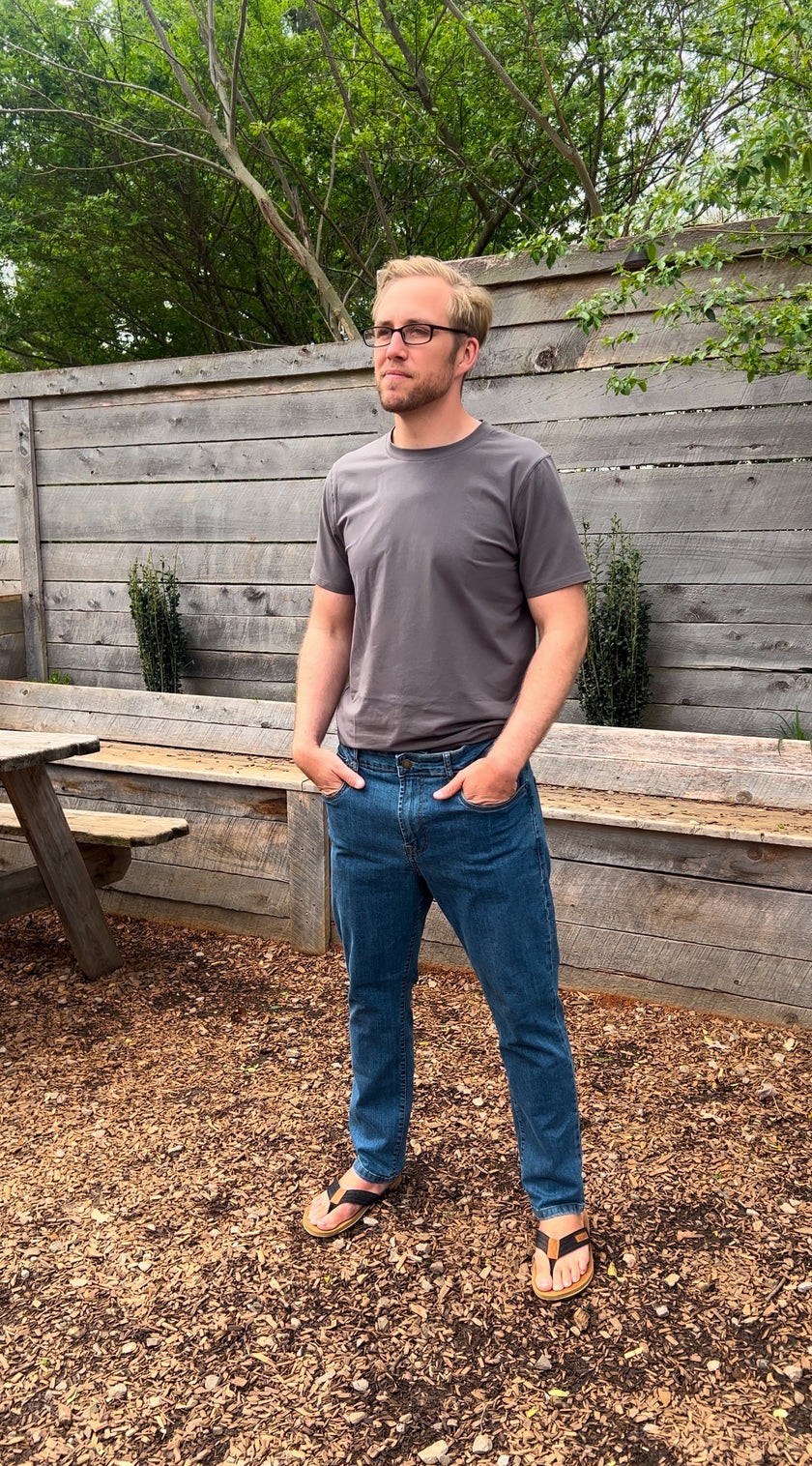 Cool Touch Cotton Blend Crewneck Essential Active Light Grey Shirt