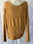 Venus Brown Long Sleeve Knit Top Size Large