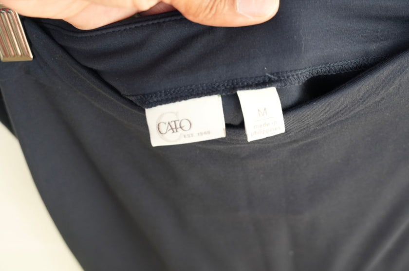 Cato Navy Ruffle Pencil Skirt Size Medium