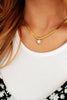 Here to Shine Gold Plated Necklace in White