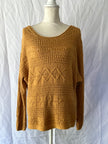 Venus Brown Long Sleeve Knit Top Size Large