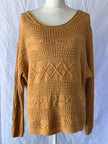 Venus Brown Long Sleeve Knit Top Size Large