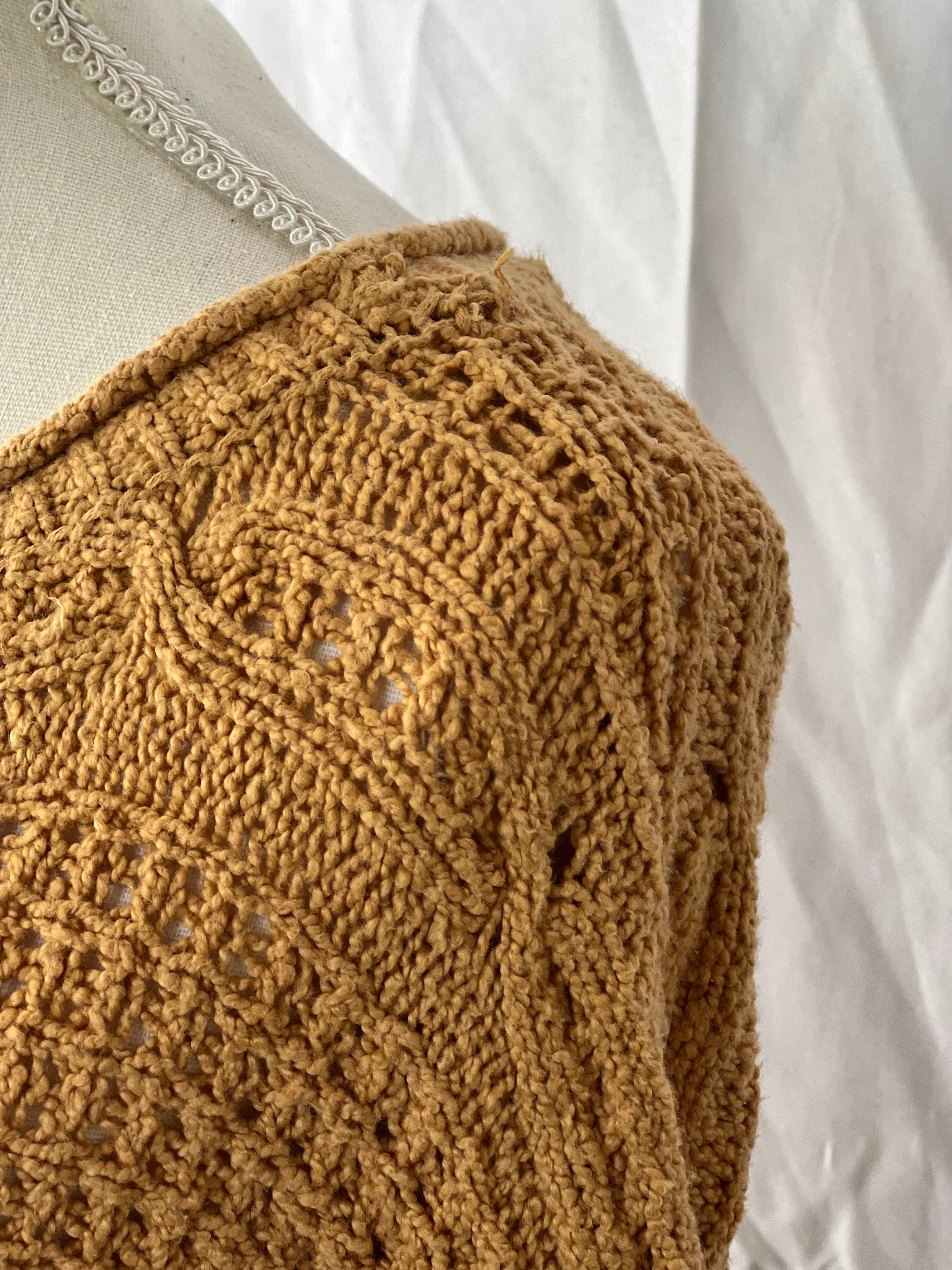 Venus Brown Long Sleeve Knit Top Size Large