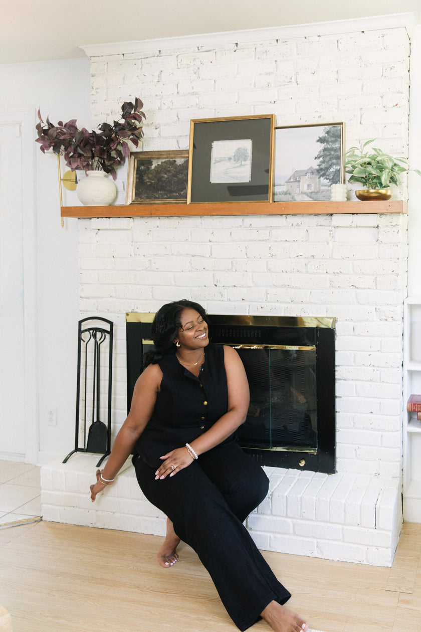 Sleeveless Denim Vest & Wide-Leg Pant Set in Black