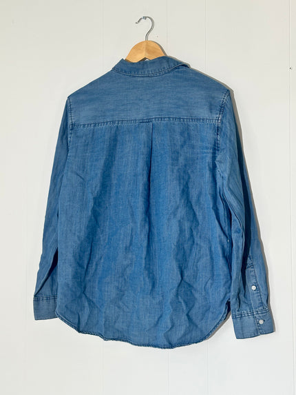 Cato Women's Denim Button Down Shirt Size Small