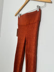 Daisy Rust ribbed knit high-waist leggings medium