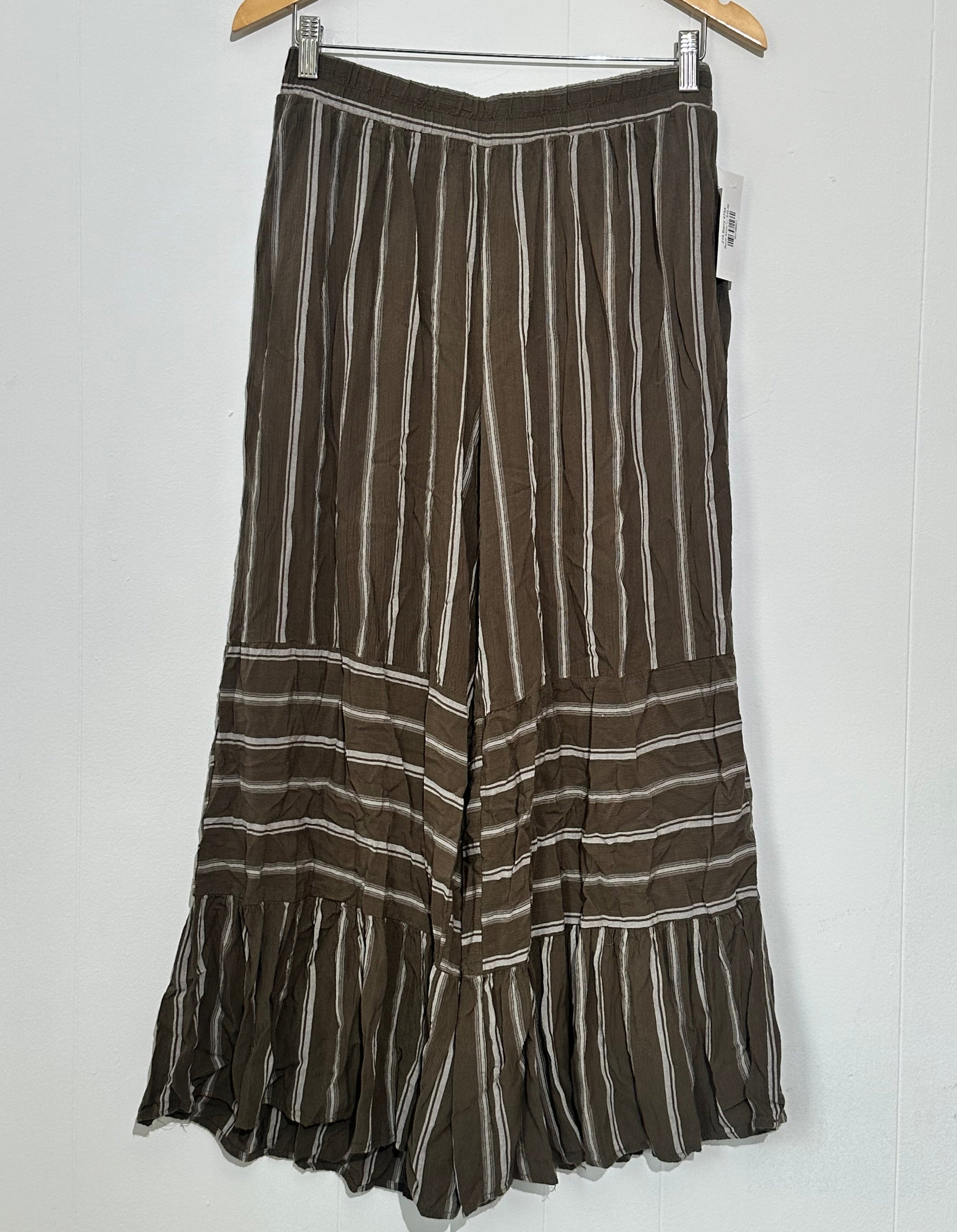 Cato Green Ruffled Wide leg Culotte Pants Size Small